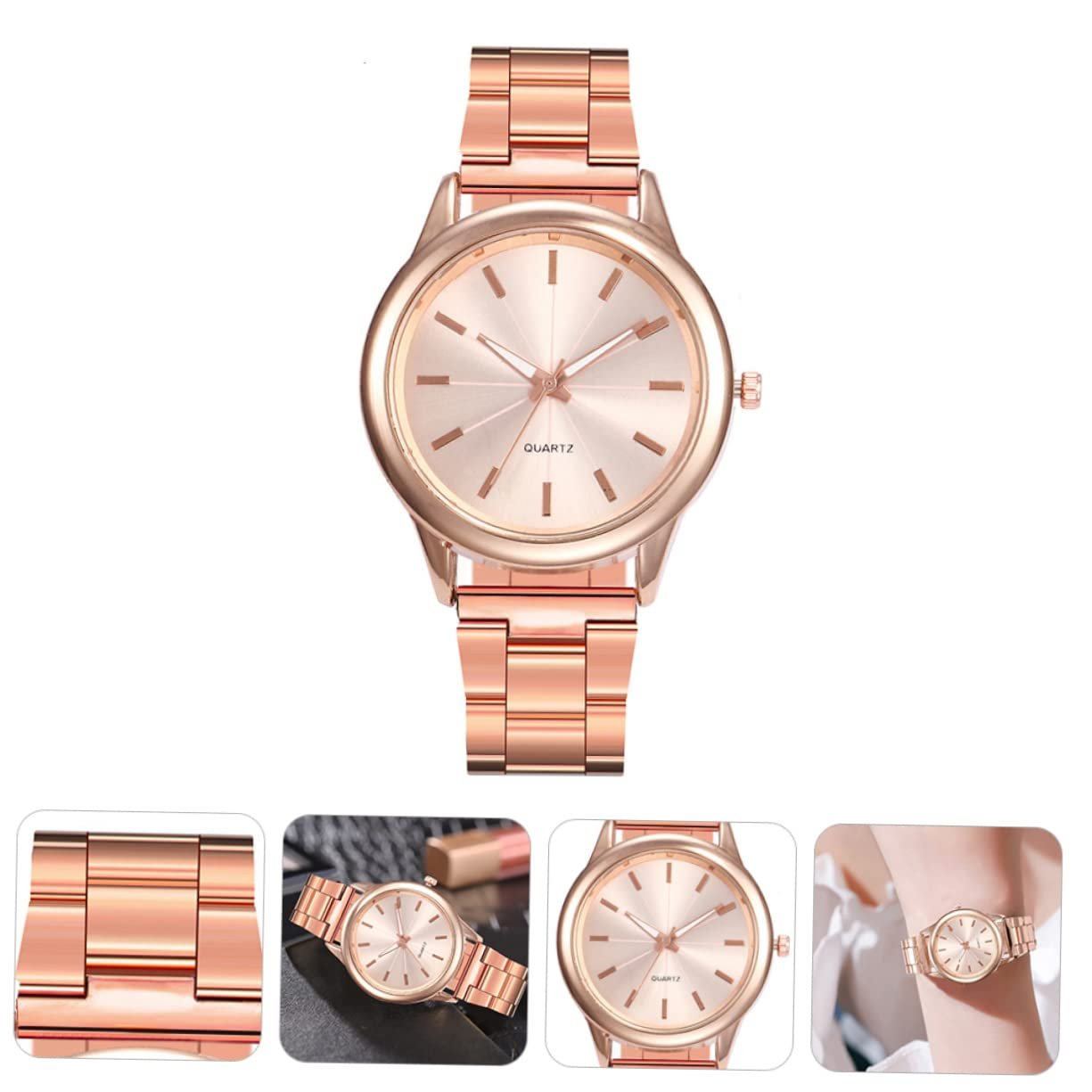 Жіночий наручний годинник OATIPHO, металевий браслет, дизайн, фото №5