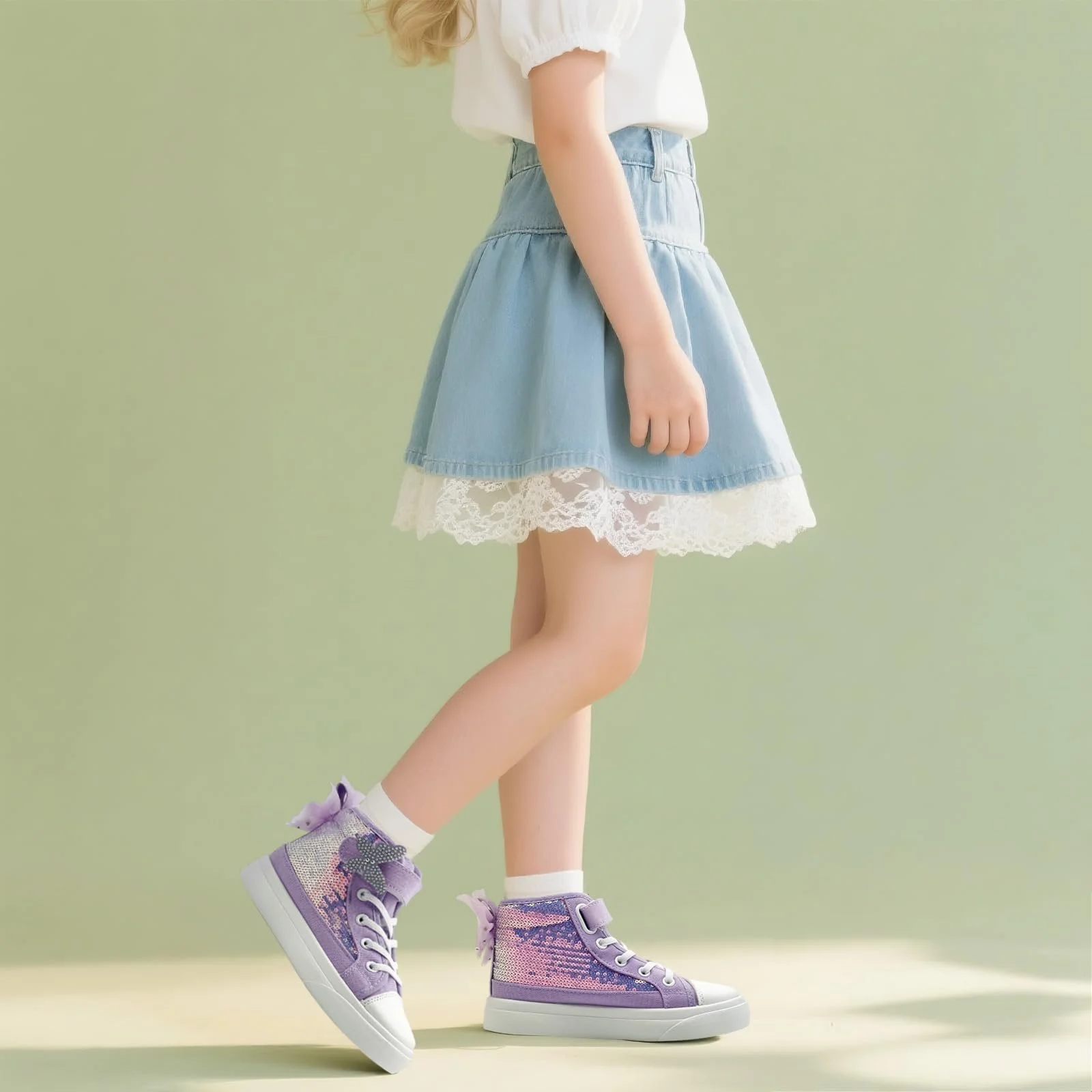 Дитячі Кросівки Sharllen High-Top Glitter, фото №2