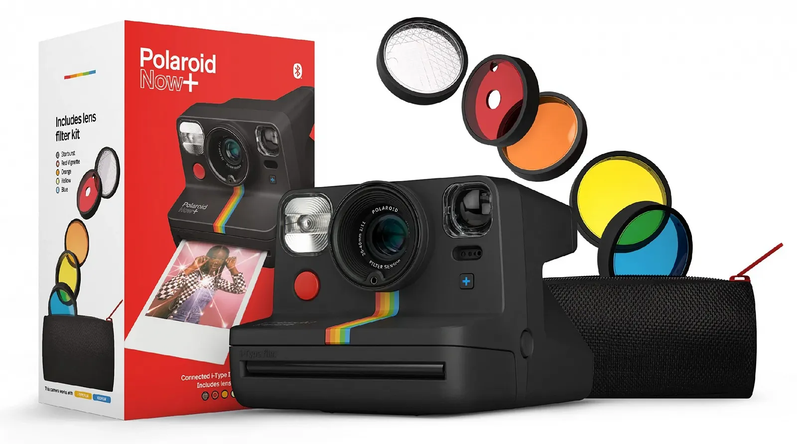 Фотокамера мгновенной печати Polaroid Now+ i-Type Black, фото №1