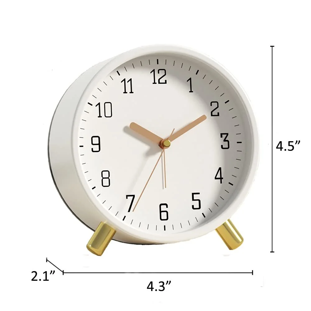 Будильник Shisedeco Аналоговый Бесшумный Маленький Настольный с Подсветкой Арабские Цифры, фото №5 Будильник Shisedeco Аналоговый Бесшумный Маленький Настольный с Подсветкой Арабские Цифры, фото №5