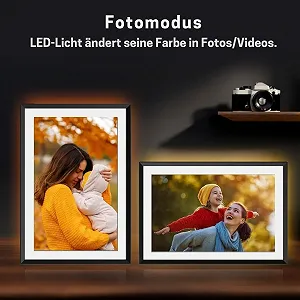 Цифровая фоторамка 10.1 дюйма LED Colours 1280 x 800 HD Touch Screen WiFi 32 GB Auto Rotation App Control synthetic.ua - Фото 1