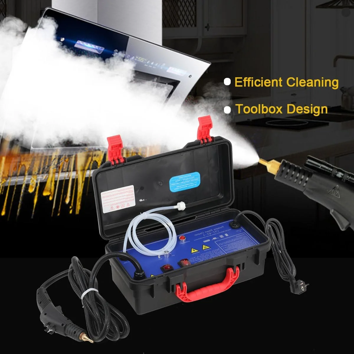 Ручний високотемпературний пароочисник 220 В 3000 Вт 100-120 °C 2-3,5 Бар, фото №4