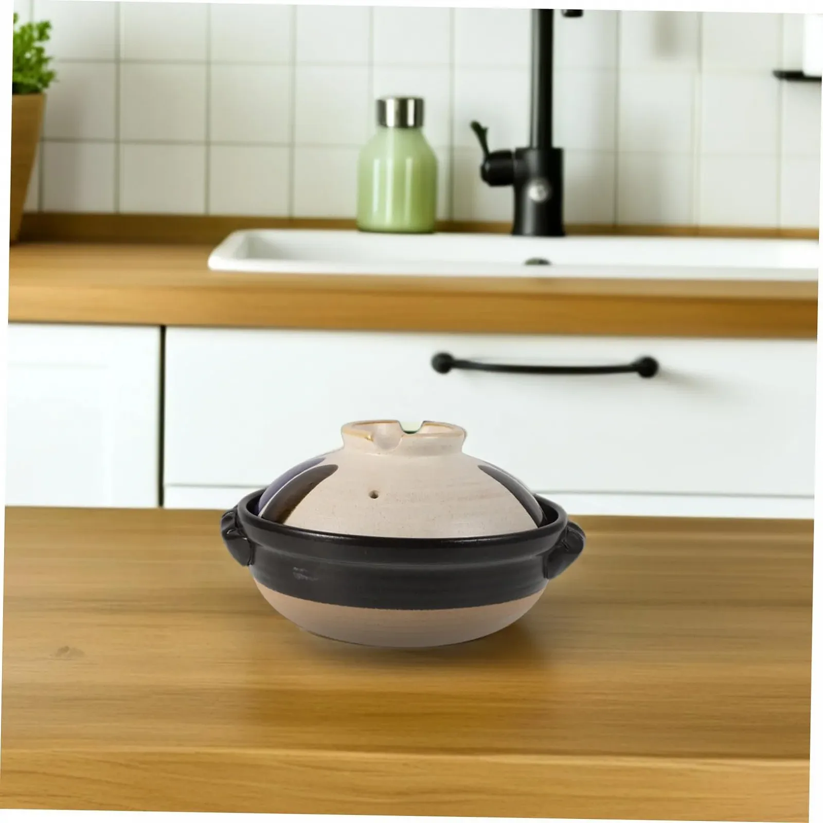 Керамическая кастрюля TIDTALEO с крышкой, термостойкая, для супов и рагу, для открытого огня, фото №9
