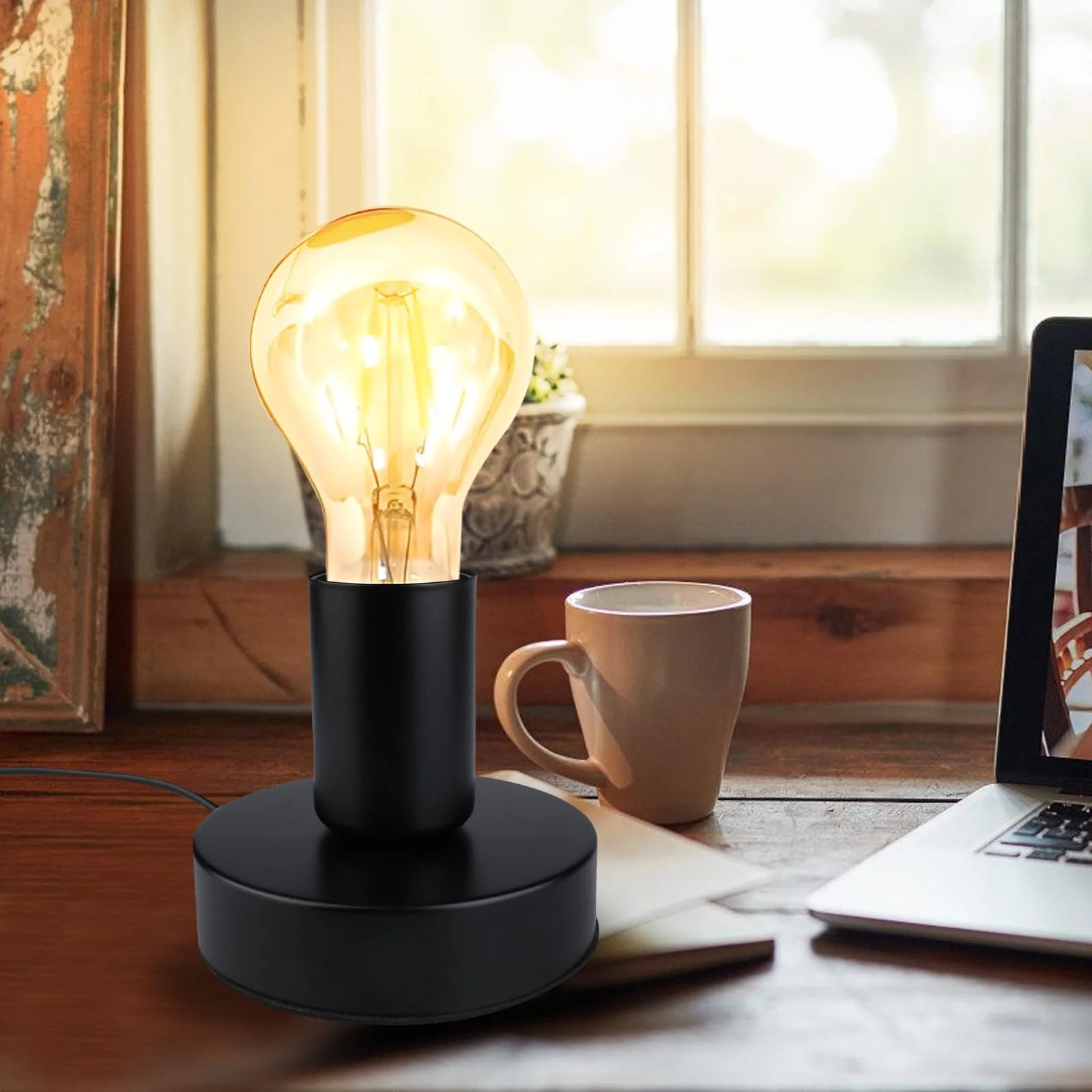 Настільна лампа Retro E27 Vintage Base з кабелем Metal (без лампи), фото №4