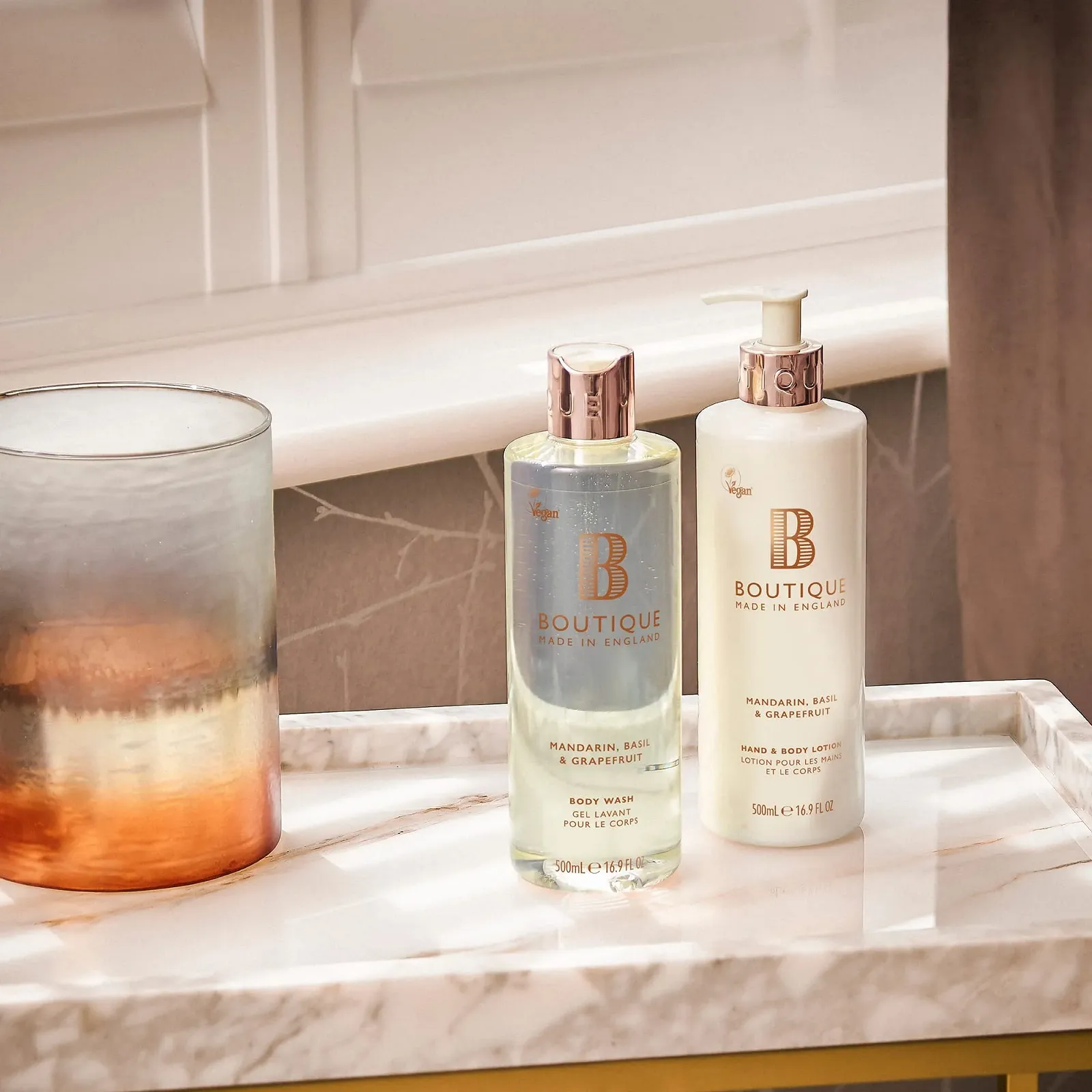 Лосьйон для рук та тіла Boutique Mandarin, Basil & Grapefruit Зволожує та живить шкіру, 500 мл, фото №3