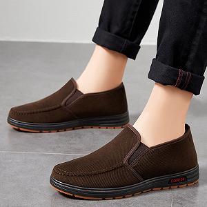 Мужские Кроссовки для Бега Повседневные Низкие Ботинки для Мужчин Canvas Slip On Весенние Летние Ботинки La Trainer Black synthetic.ua - Фото 1
