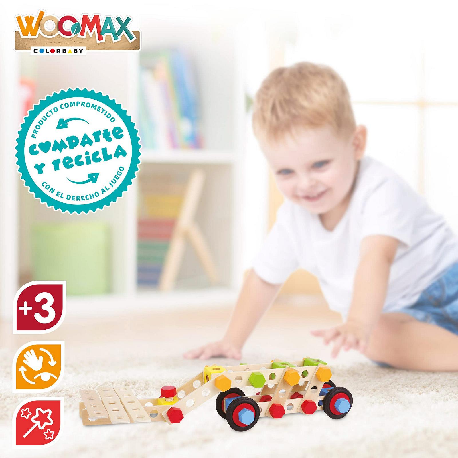 Блоки WOOMAX 49310 Куб 80 Дерев'яні Блоки Кольоровий Звичайний, фото №4