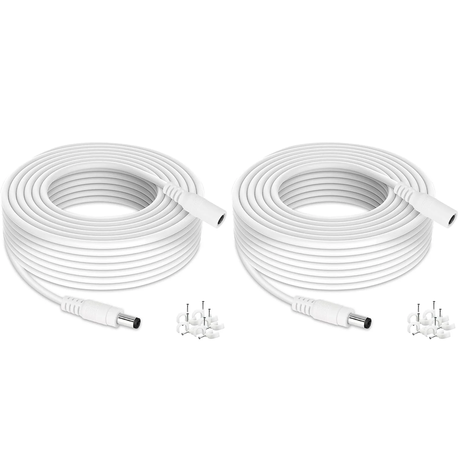 Удлинитель Lonnky 12 В 18AWG 5.5 мм x 2.1 мм 5 м 2 шт. Белый, фото №1 Удлинитель Lonnky 12 В 18AWG 5.5 мм x 2.1 мм 5 м 2 шт. Белый, фото №1