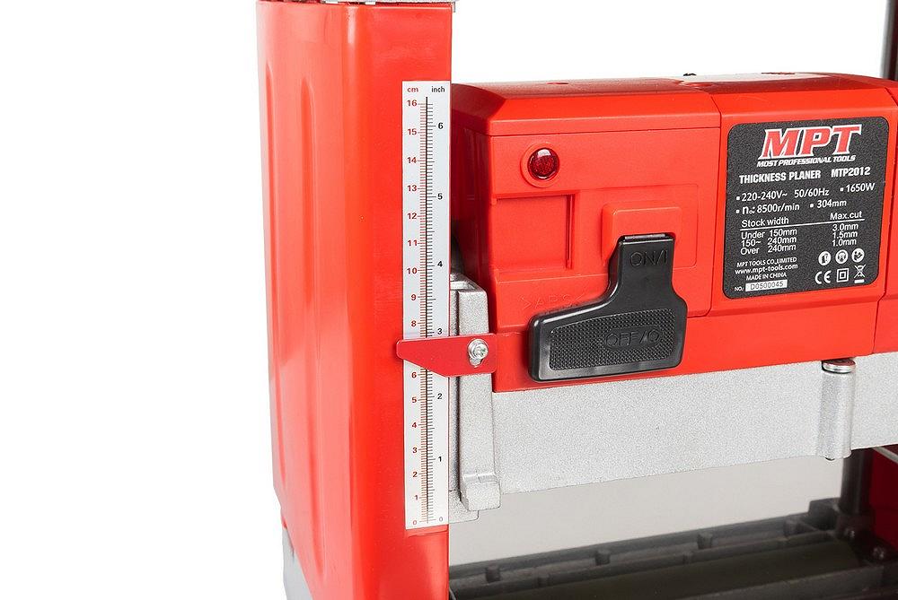 Верстат рейсмусовий для дерева MPT 1650 Вт 8500 об/хв 304 мм MTP2012, фото №7