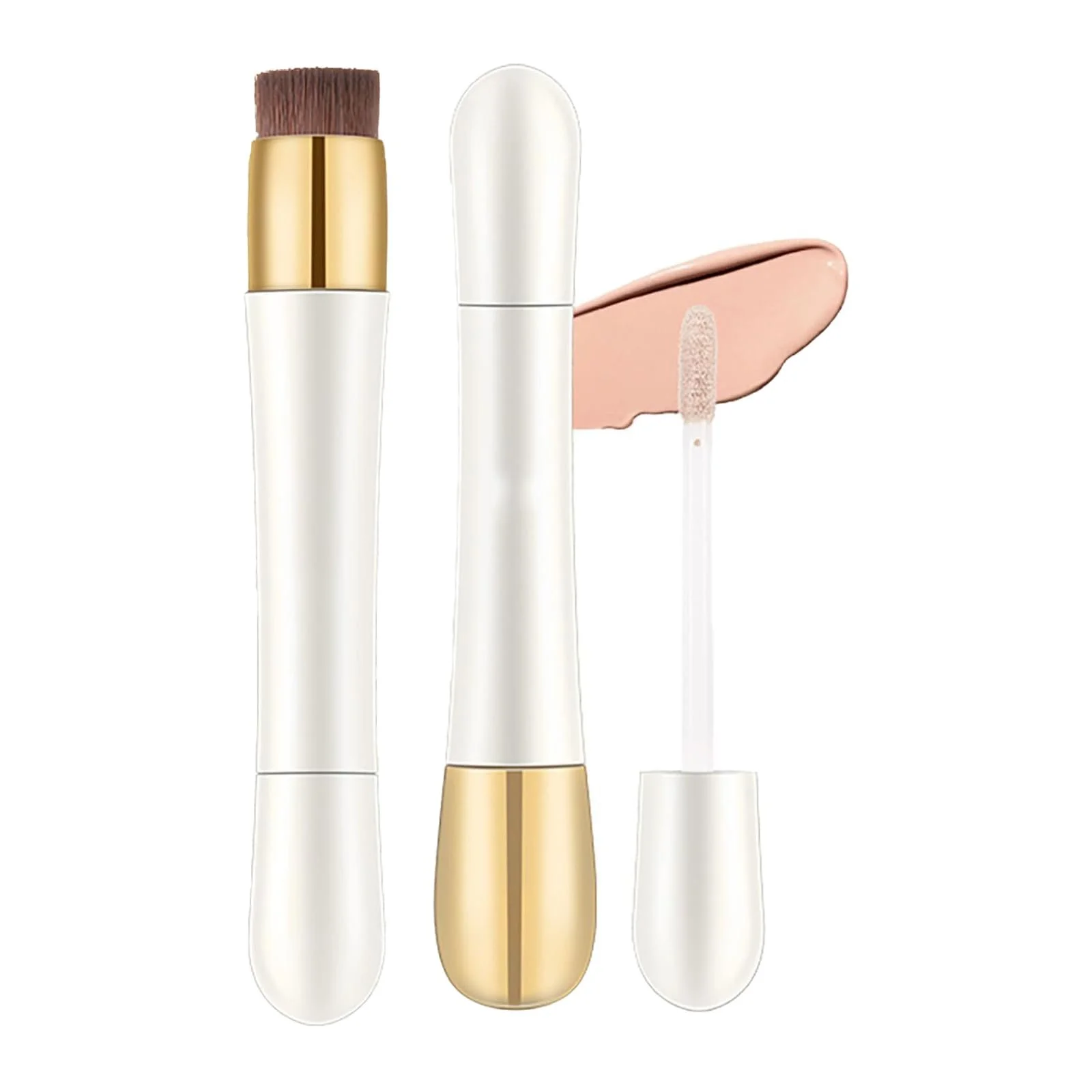 Консилер 2 в 1 Тональная основа + Консилер против морщин, Жидкий консилер с кисточкой, Консилер с двойной головкой, Стойкий водостойкий консилер для макияжа лица Натуральный цвет, фото №1 Консилер 2 в 1 Тональная основа + Консилер против морщин, Жидкий консилер с кисточкой, Консилер с двойной головкой, Стойкий водостойкий консилер для макияжа лица Натуральный цвет, фото №1