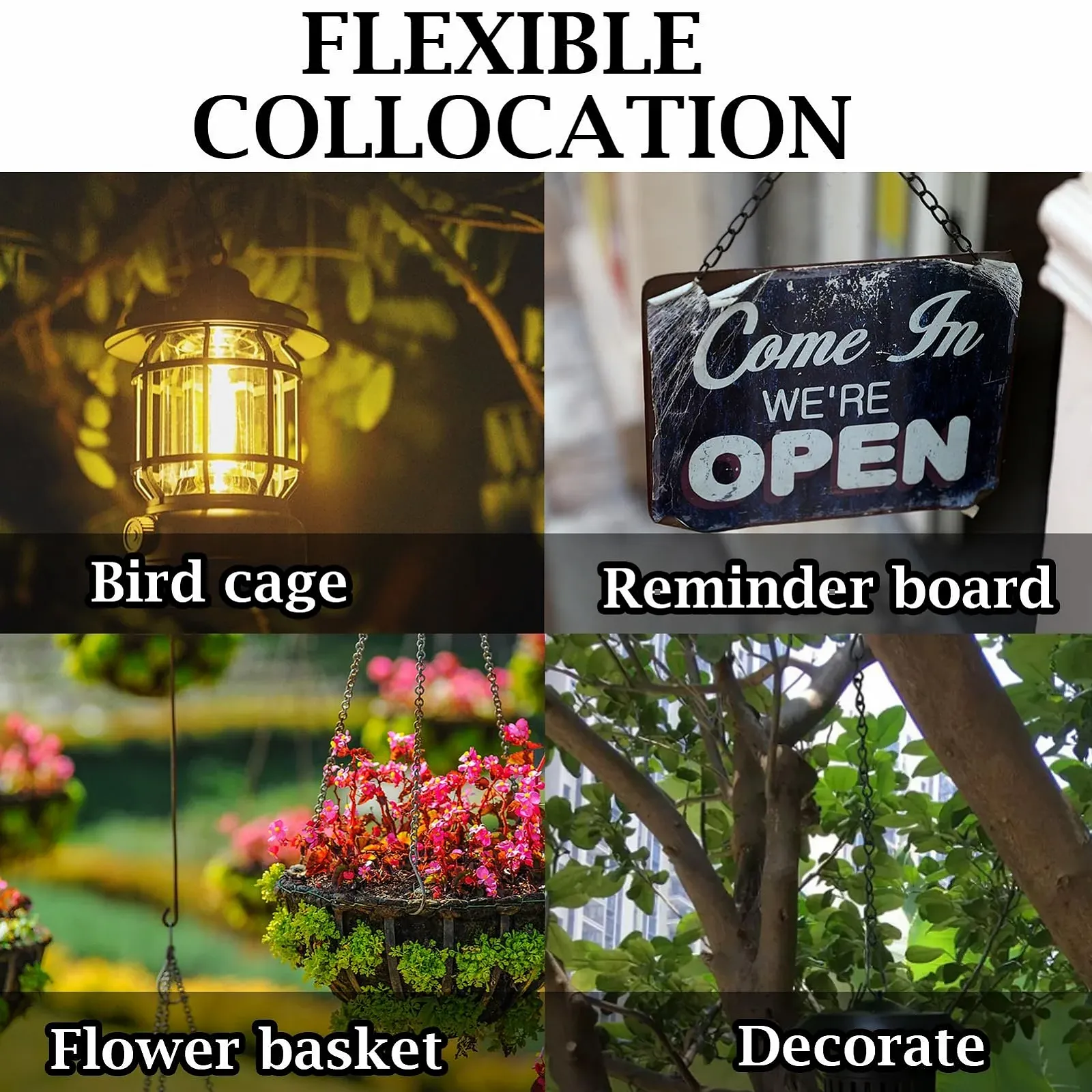 Цепи для подвесных корзин металлические 40 см 8 шт., фото №7