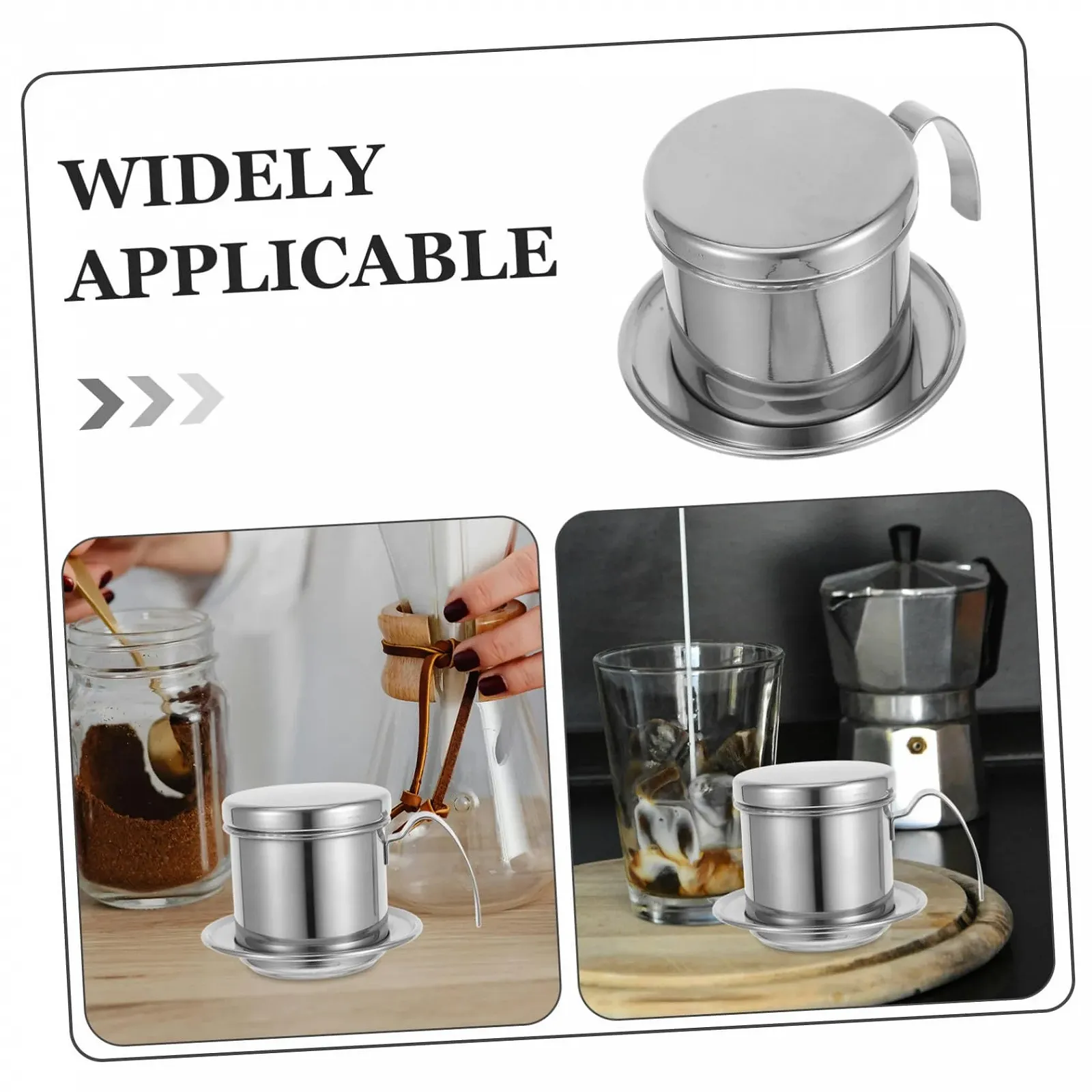 В’єтнамська кавоварка Ipetboom з нержавіючої сталі, багаторазового використання з ручкою, стильний кавовий фільтр, фото №8