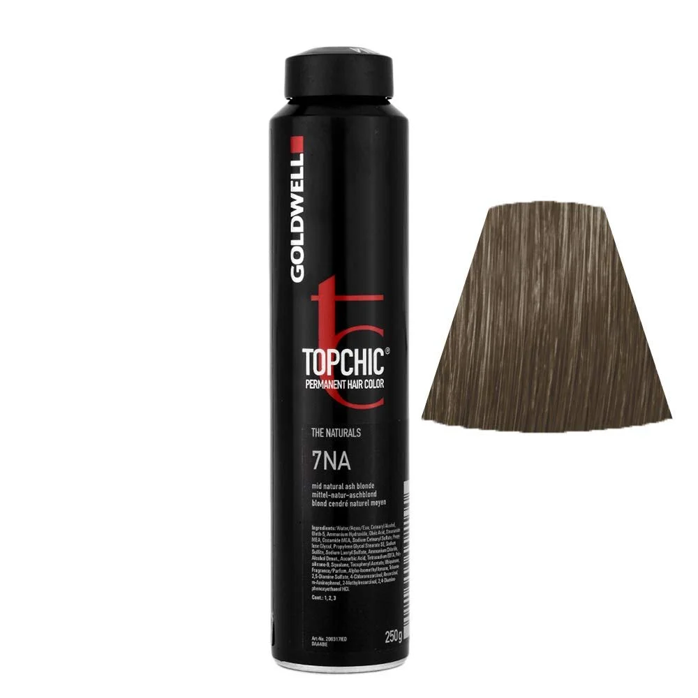 Краска для волос Goldwell Topchic 7NA Mid Natural Ash Blonde 250 мл, фото №1 Краска для волос Goldwell Topchic 7NA Mid Natural Ash Blonde 250 мл, фото №1
