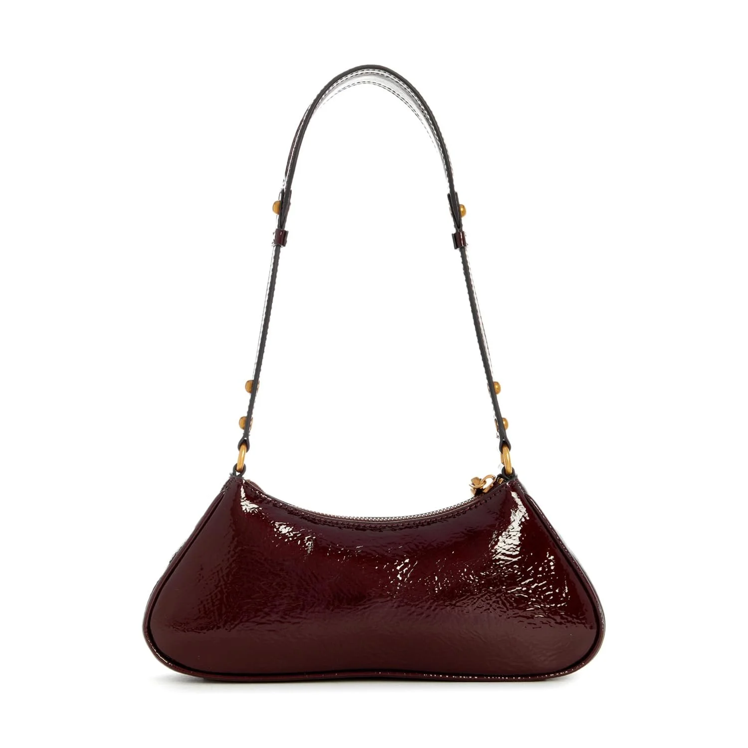 Сумка через плече GUESS Mintha Mini Top Zip Shoulder Bag жіноча, Claret, фото №4