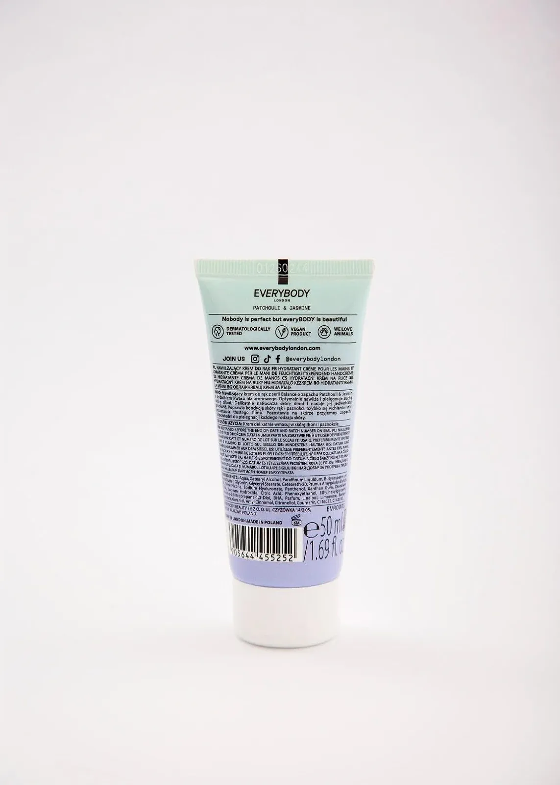 Крем для рук EVERYBODY LONDON Balance Пачули и Жасмин с гиалуроновой кислотой и маслом ши 50 мл, фото №3