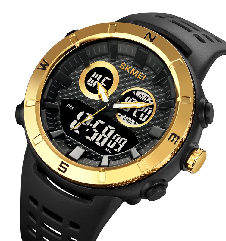 Годинник Skmei 2014GDBK Gold-Black, фото №2