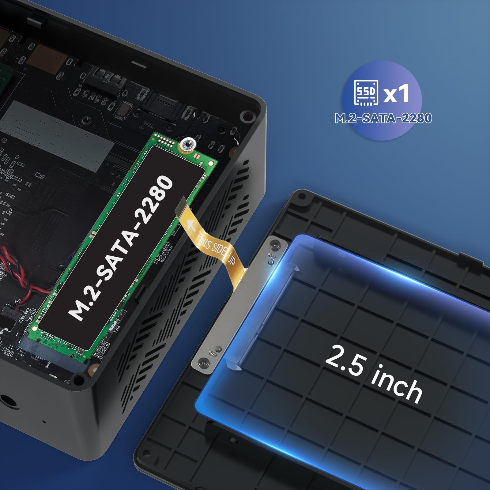 Мини ПК BMAX N100 16GB RAM/512GB SSD 12th Intel Alderlake-N Win 11 Pro B4Plus выход 4K UHD, тройной дисплей, HDMI*2, Type-C*1, USB 3.0 ×2, USB 2.0 ×2 BT 5.2, фото №4