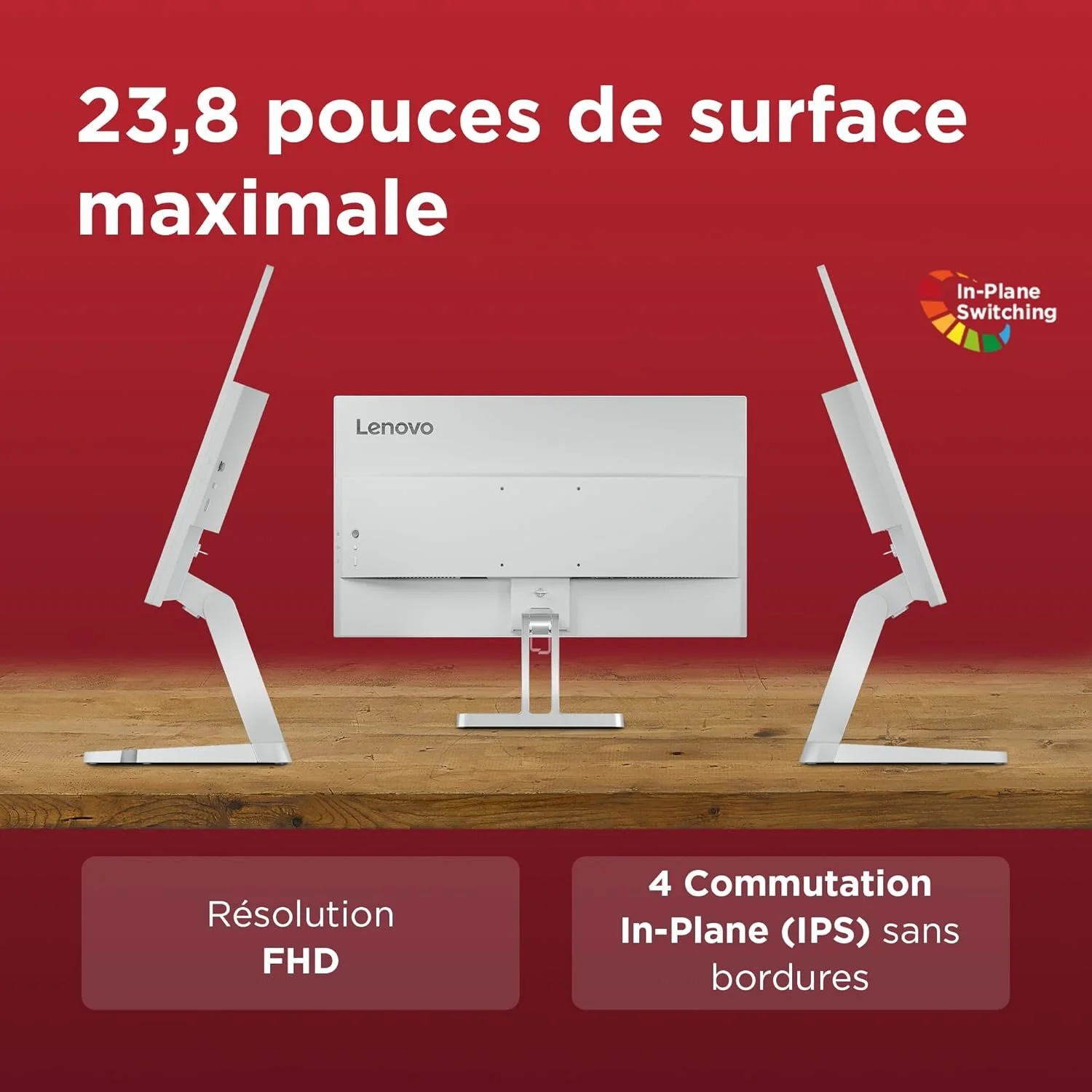 Монітор LENOVO L24i-4B 24" Full HD IPS 100 Гц Сірий, фото №4 Монітор LENOVO L24i-4B 24" Full HD IPS 100 Гц Сірий, фото №4