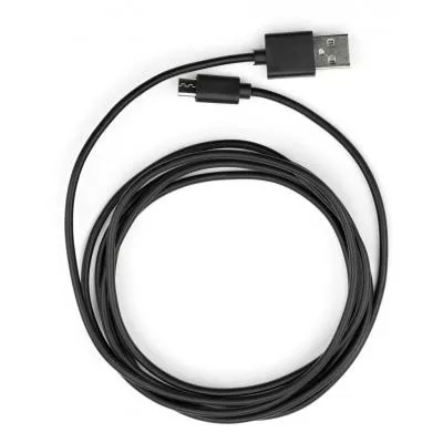Дата кабель USB 2.0 AM to Micro 5P PVC 1.8m black Vinga (VCPDCM1.8BK), фото №1