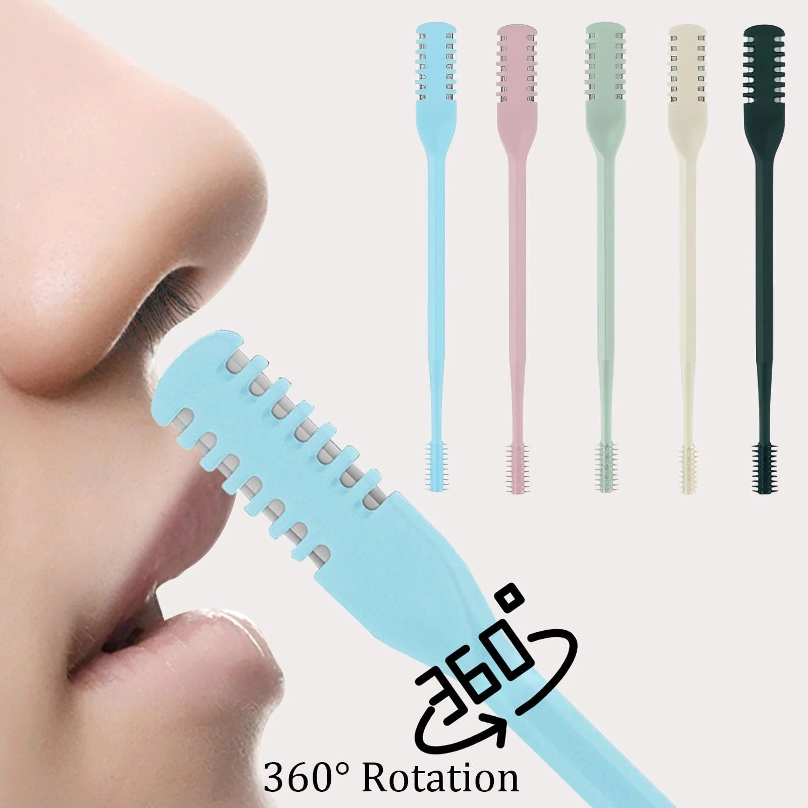 Тример Double Sided Nose Hair Knife Nostril Hair Remover Tool 360° Portable Manual, фото №6