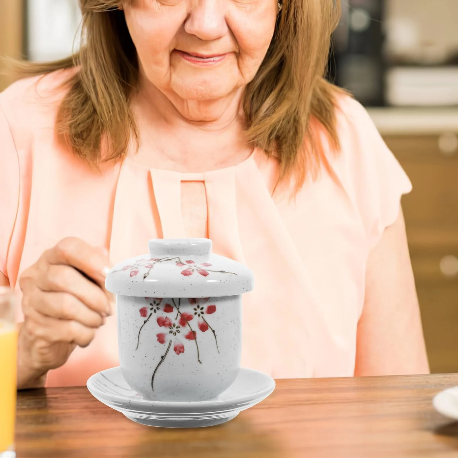 Чаша керамическая для приготовления на пару с подставкой и крышкой термостойкая Белая, фото №3 Чаша керамическая для приготовления на пару с подставкой и крышкой термостойкая Белая, фото №3