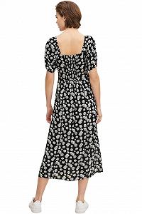 Сукня fitted allover printed dress 1031324-29563 Tom Tailor Чорний S synthetic.ua - Фото 1