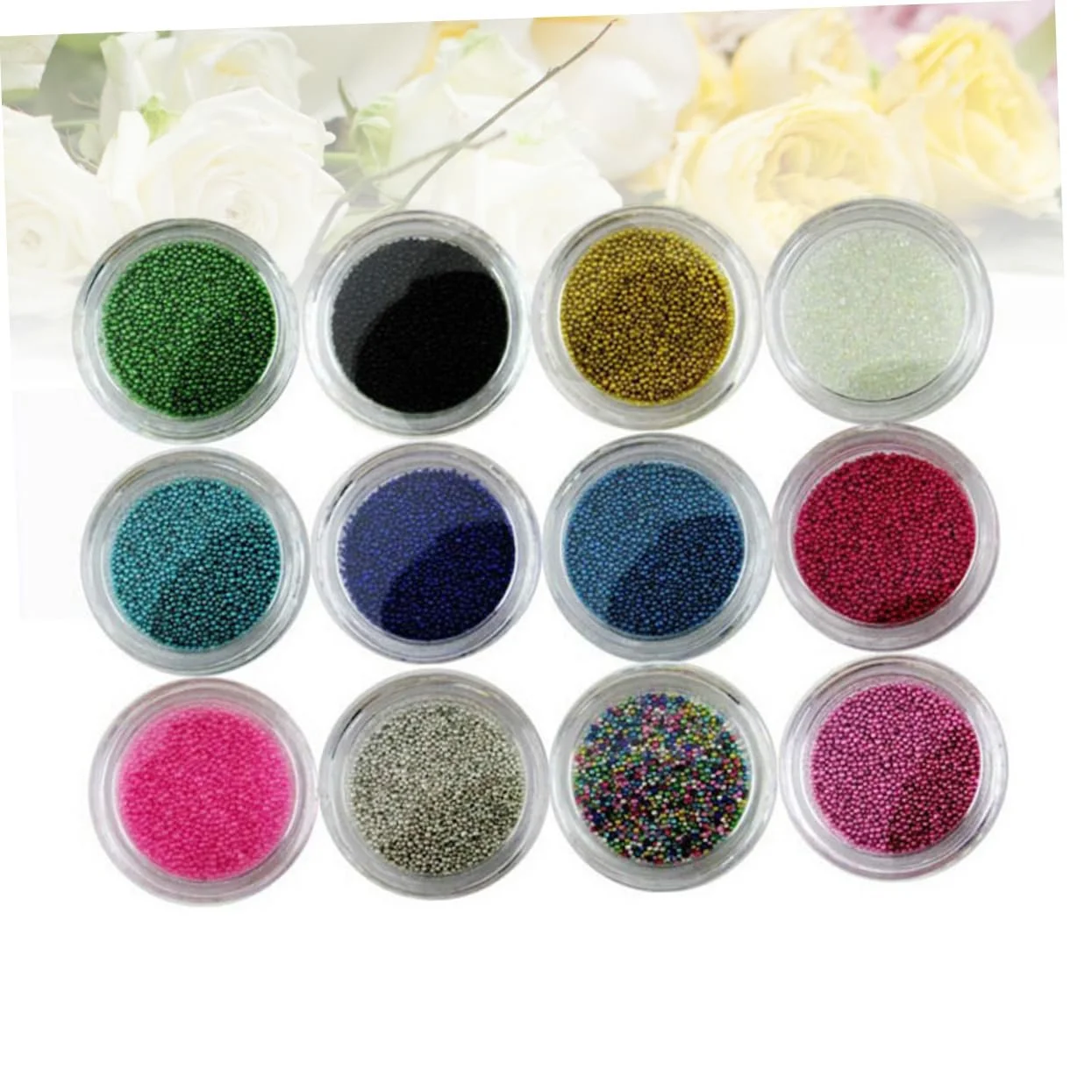 Икра для ногтей Разноцветные жемчужины ручной работы 3 шт. Смешанные цвета, фото №6