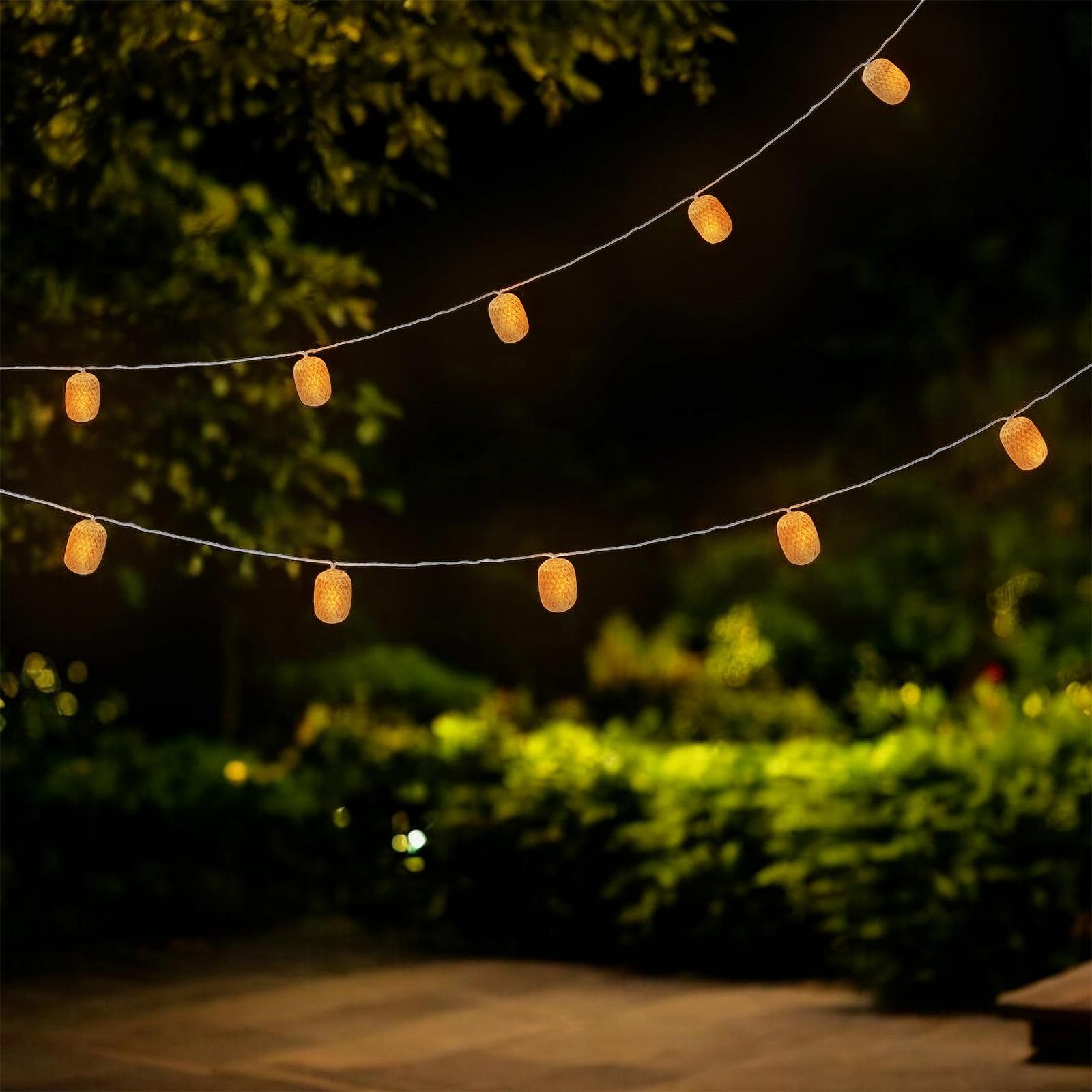 Гирлянда Spetebo Солнечная 10 овальных фонарей 450 см LED теплый белый, фото №7