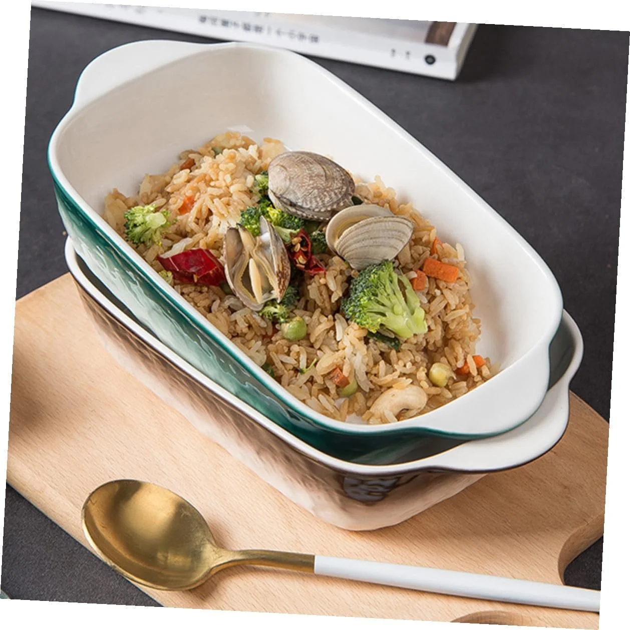 Форма для запекания BESPORTBLE Керамическая Прямоугольная с ручками Термостойкая Штабелируемая, фото №7 Форма для запекания BESPORTBLE Керамическая Прямоугольная с ручками Термостойкая Штабелируемая, фото №7