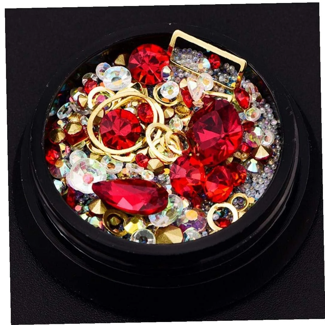 Стрази для нігтів Неоднорідної форми Кристали Перли Блискітки, фото №4