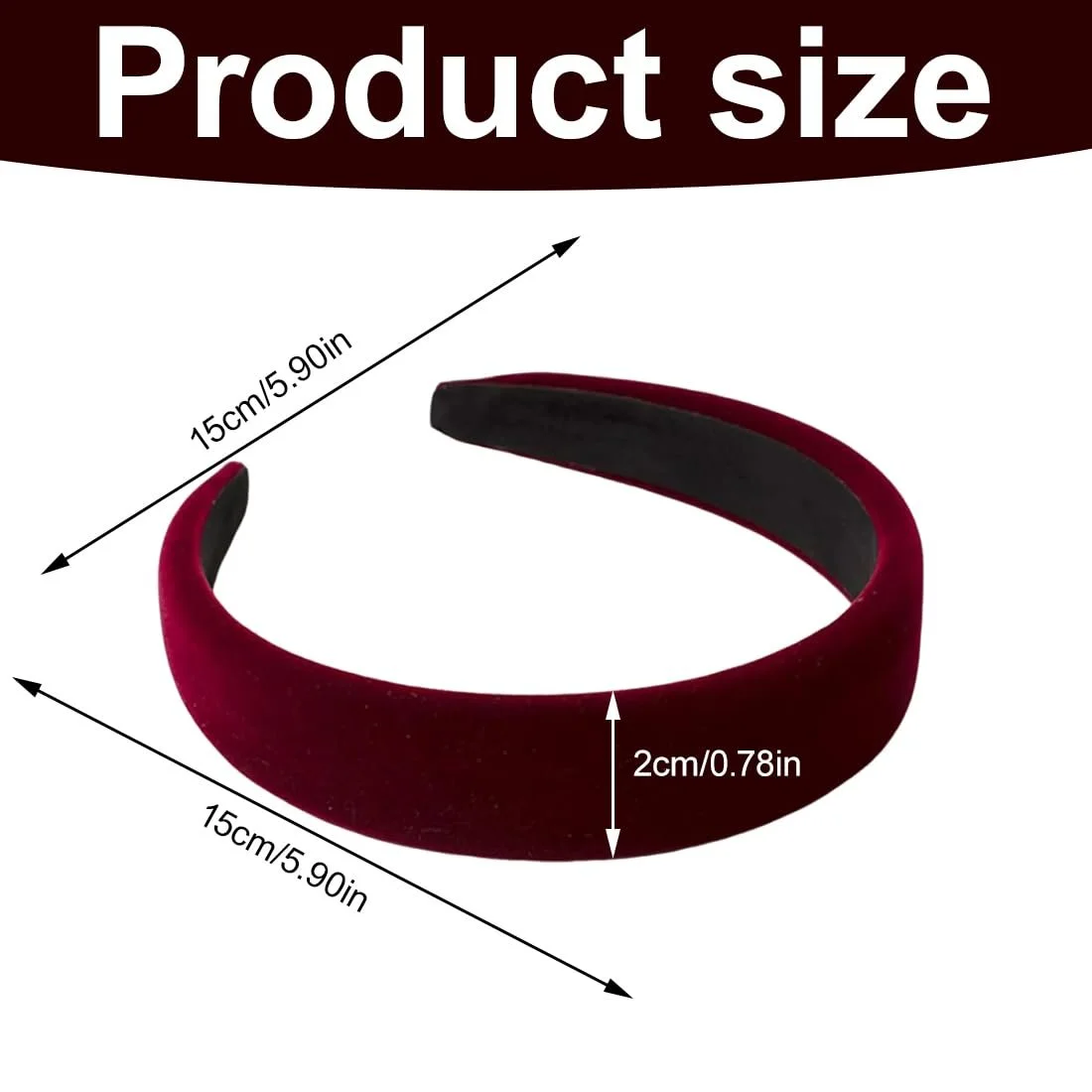 Обруч Бархатный Черный (2 шт), фото №2 Обруч Бархатный Черный (2 шт), фото №2