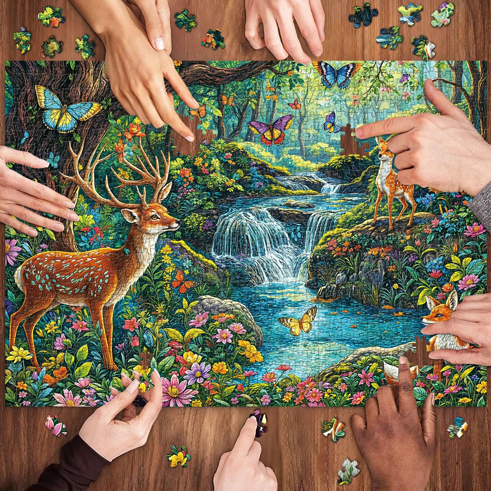 Пазл Forest Stream 1000 елементів 70 x 50 см для дорослих та дітей, фото №4