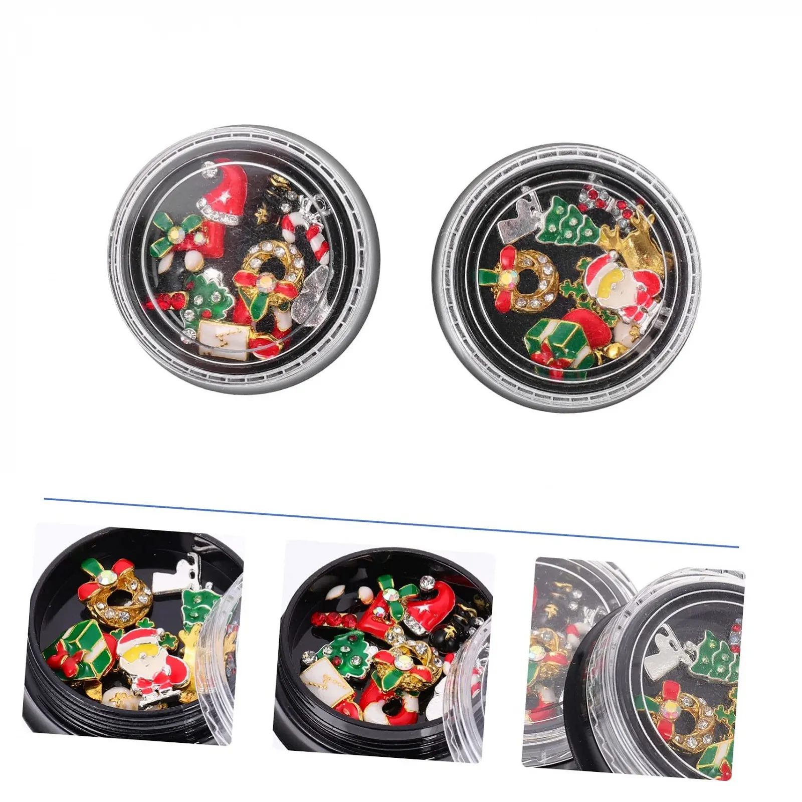 Стразы для ногтей POPETPOP Рождественские для маникюра, украшения для творческого дизайна ногтей DIY Рождественские ногти, фото №3