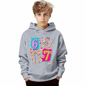 Худи Six Seven 67 Meme для мальчиков, с длинными рукавами, с капюшоном и принтом 67, удобный свитшот, подростковый свитшот для мальчиков и девочек, модный худи - Фото 1