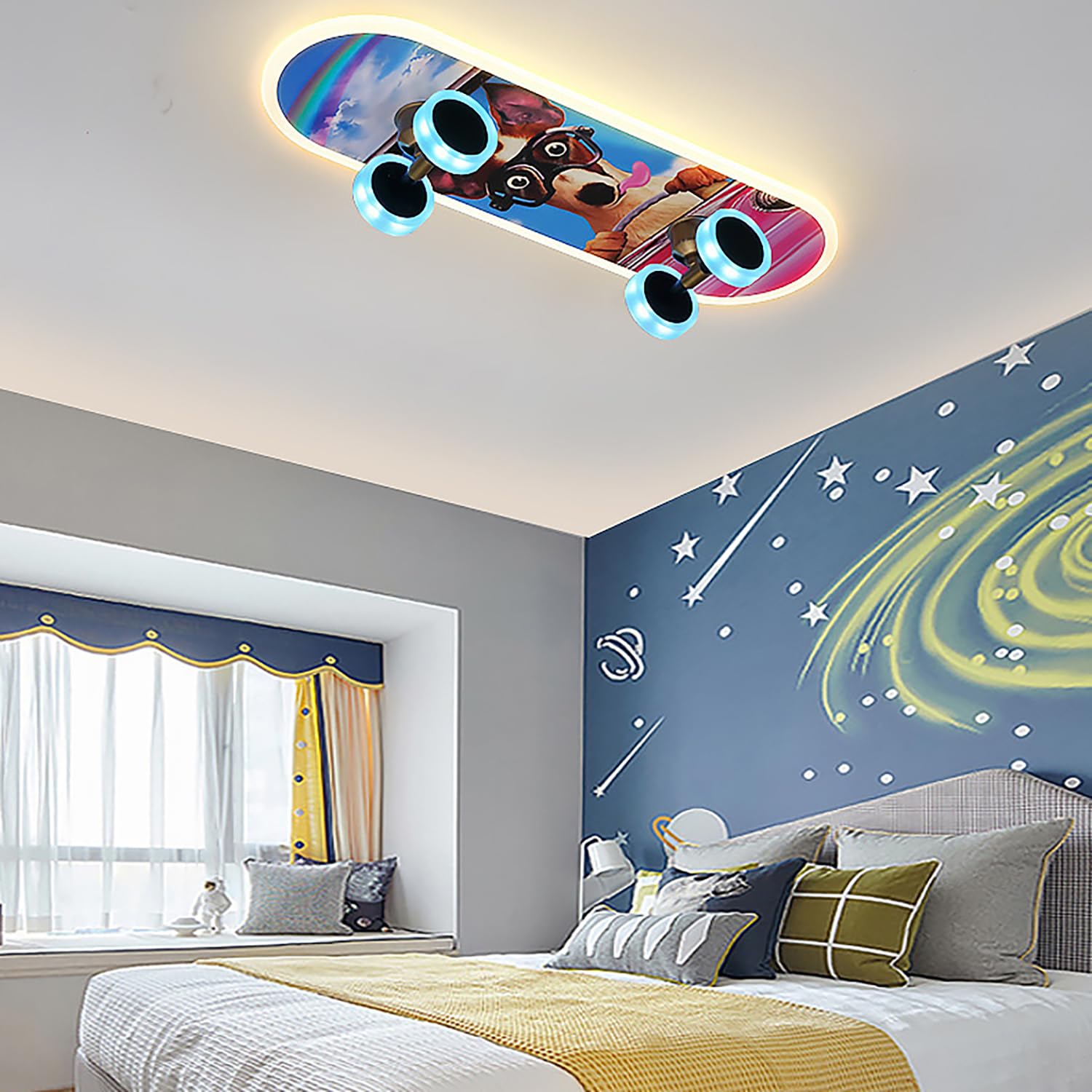Світильник стельовий Дитячий LED із пультом RGB Димуючий, фото №5