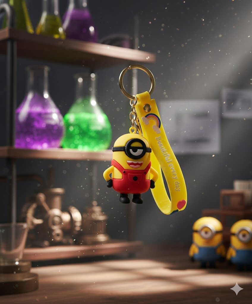 Брелок Миньон "Гадкий Я" Minion Stuart фигурка игрушка для ключей, рюкзака, сумки 6 см, фото №1