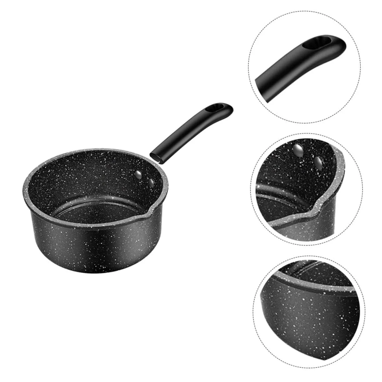 Ковш для молока IMIKEYA нержавеющий термостойкий с эргономичной ручкой, фото №4