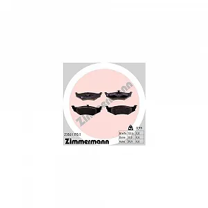 Комплект гальмівних колодок, дискове гальмо ZIMMERMANN 23561.170.1 для CHRYSLER, задня вісь - Фото 1