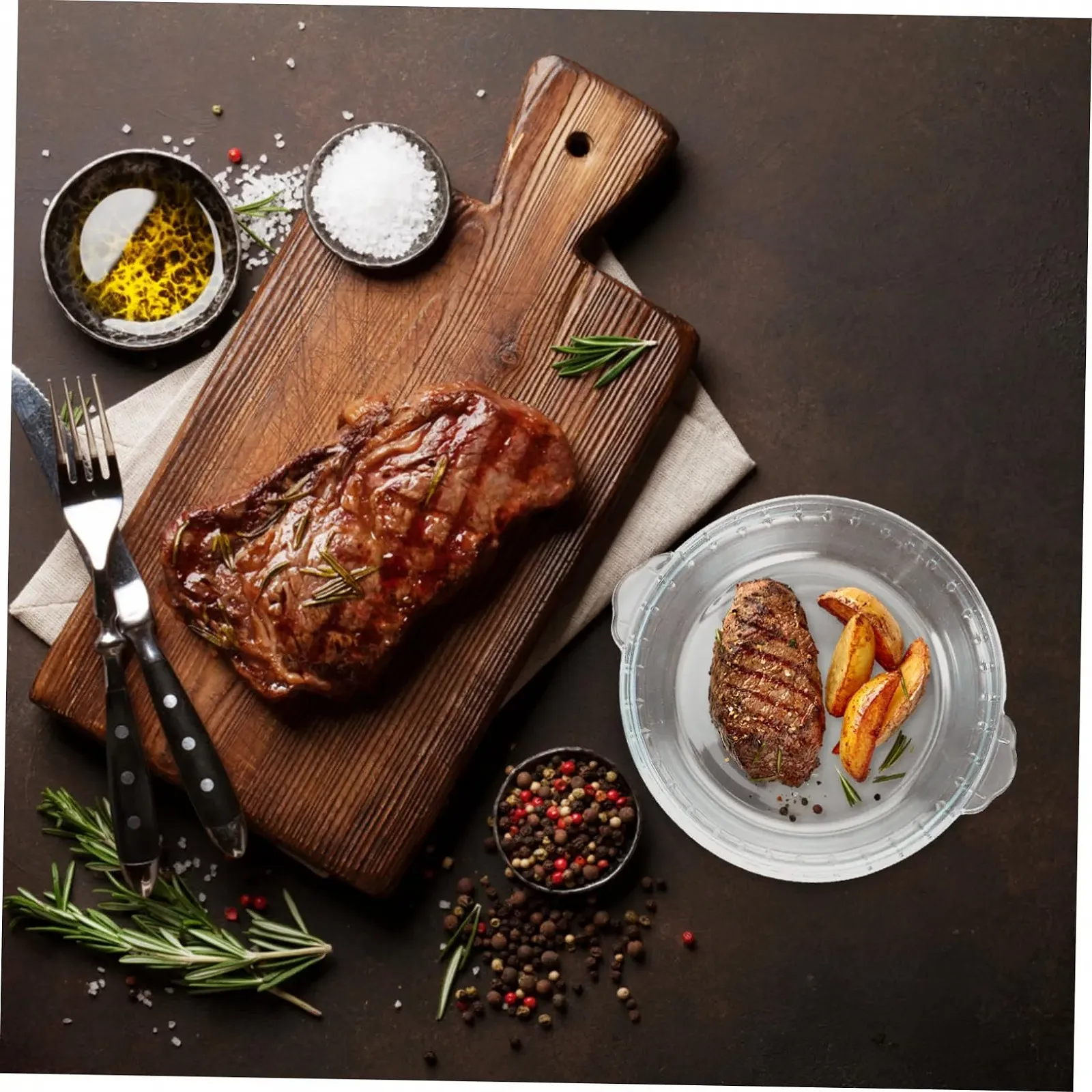 Форма для запекания Happyyami Термостойкая Прозрачная Стеклянная Для микроволновой печи, фото №3