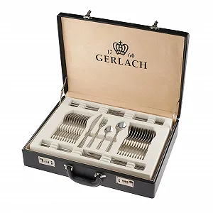 Набір столових приборів Gerlach Flames на 12 персон, можна мити в посудомийній машині - Фото 1