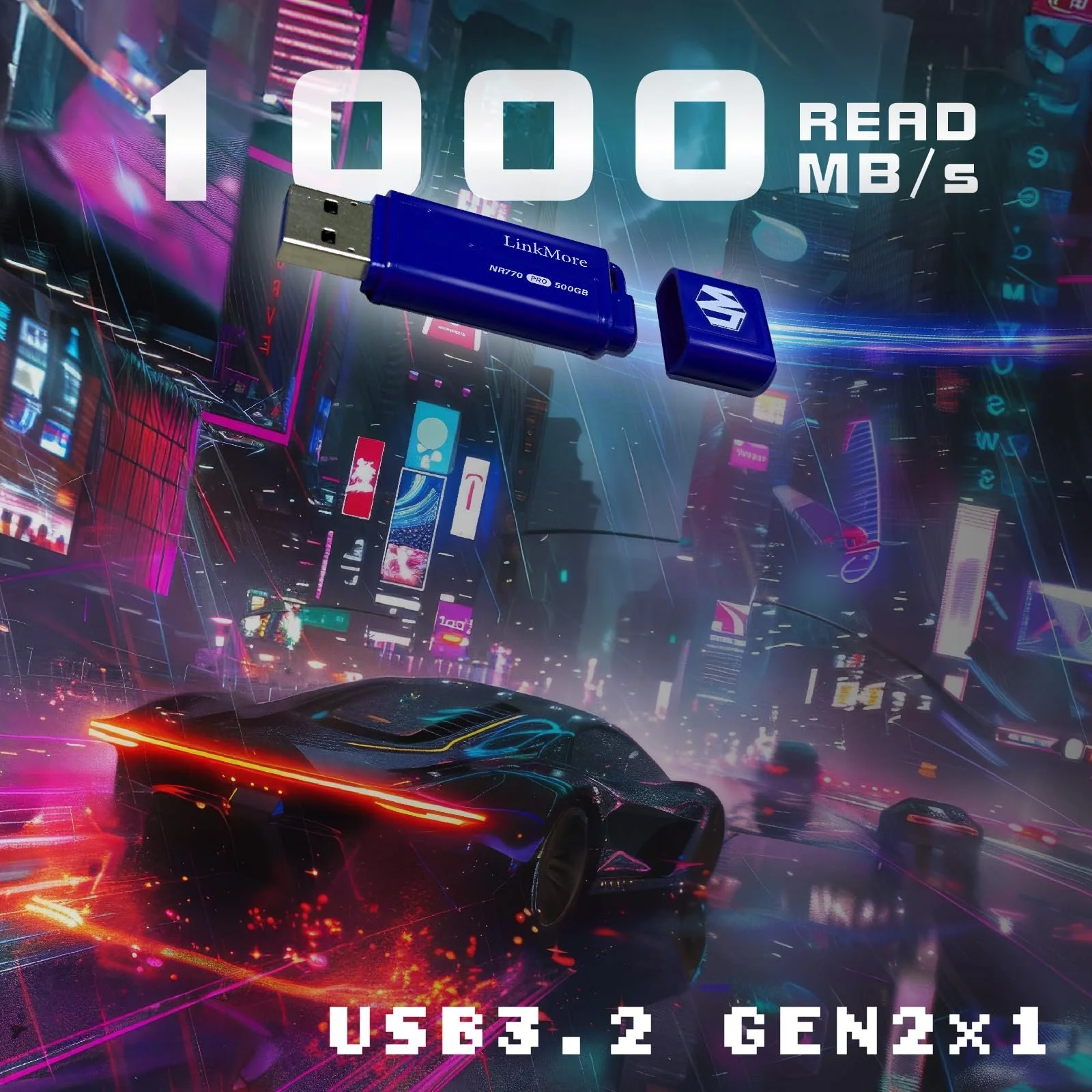 USB-флеш-накопичувач LinkMore NR770 500GB USB 3.2 Gen2, фото №2 USB-флеш-накопичувач LinkMore NR770 500GB USB 3.2 Gen2, фото №2