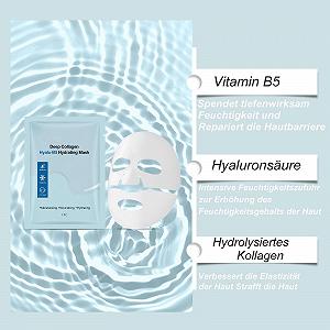 Маска Soleneva Collagen, ночная маска с коллагеном и гиалуроновой кислотой, увлажняющая маска для лица и тканевая маска для упругости кожи, антивозрастная маска для женщин, набор для ухода за лицом (6 штук в упаковке) synthetic.ua - Фото 1