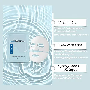 Маска Soleneva Collagen, ночная маска с коллагеном и гиалуроновой кислотой, увлажняющая маска для лица и тканевая маска для упругости кожи, антивозрастная маска для женщин, набор для ухода за лицом (6 штук в упаковке) synthetic.ua - Фото 1