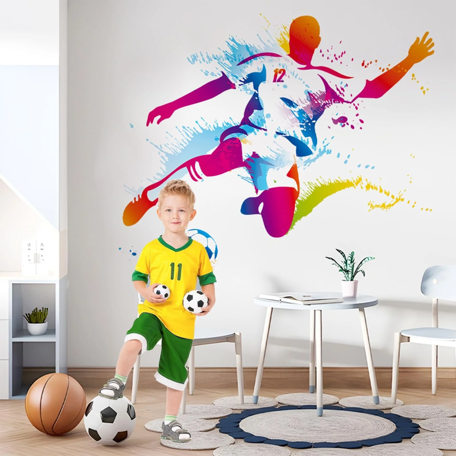 Набір наклейок на стіну Football Watercolour 40 x 50 см, фото №5