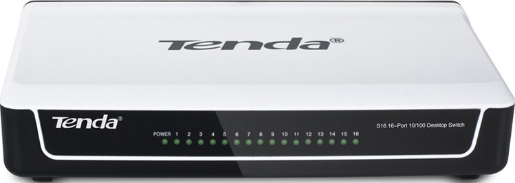 Коммутатор Tenda S16 16-port 10-100 desktop case, фото №1