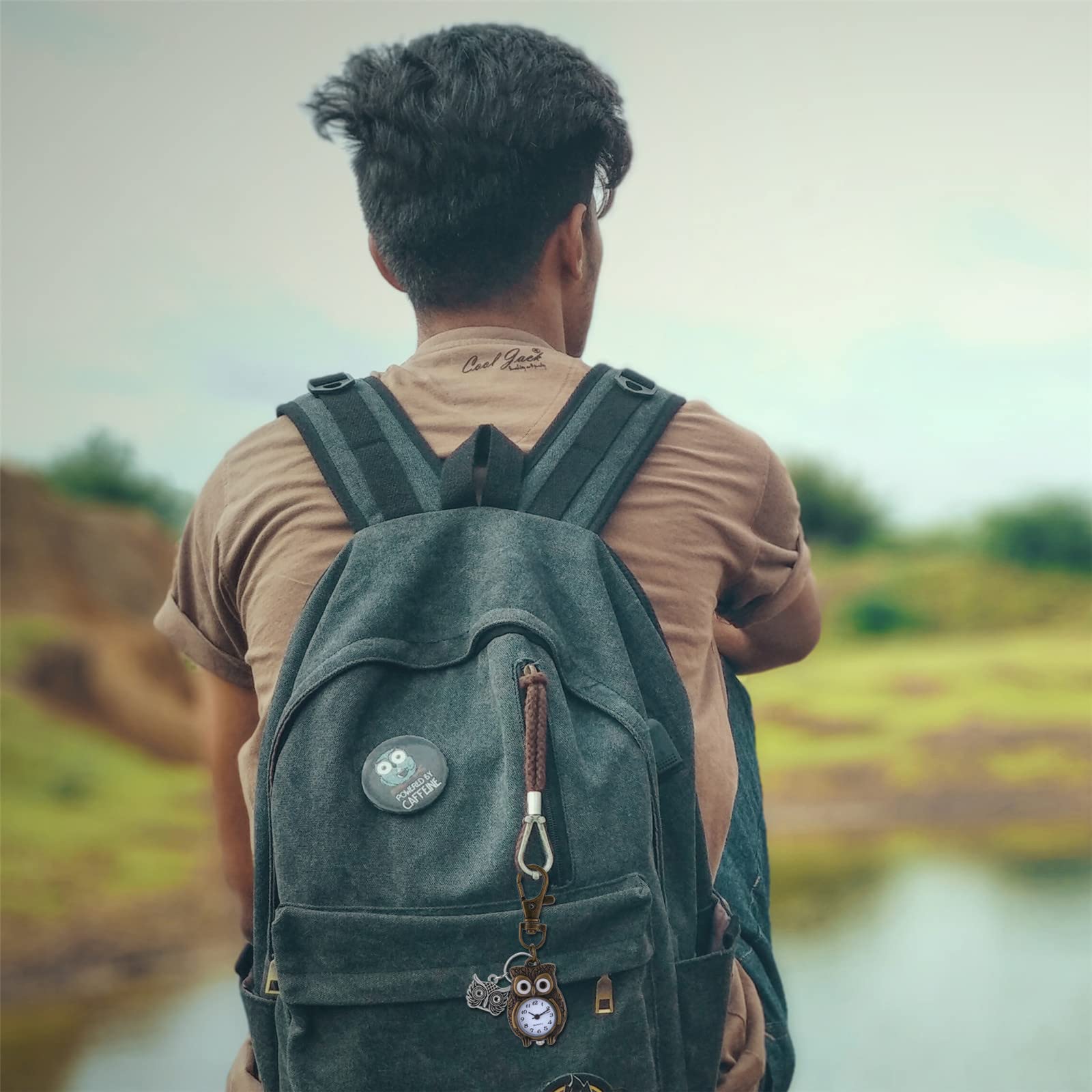 Кишеньковий годинник JewelryWe з карабіном: чоловічий жіночий аналоговий кварцовий кишеньковий годинник з круглим білим циферблатом, фото №2 Кишеньковий годинник JewelryWe з карабіном: чоловічий жіночий аналоговий кварцовий кишеньковий годинник з круглим білим циферблатом, фото №2