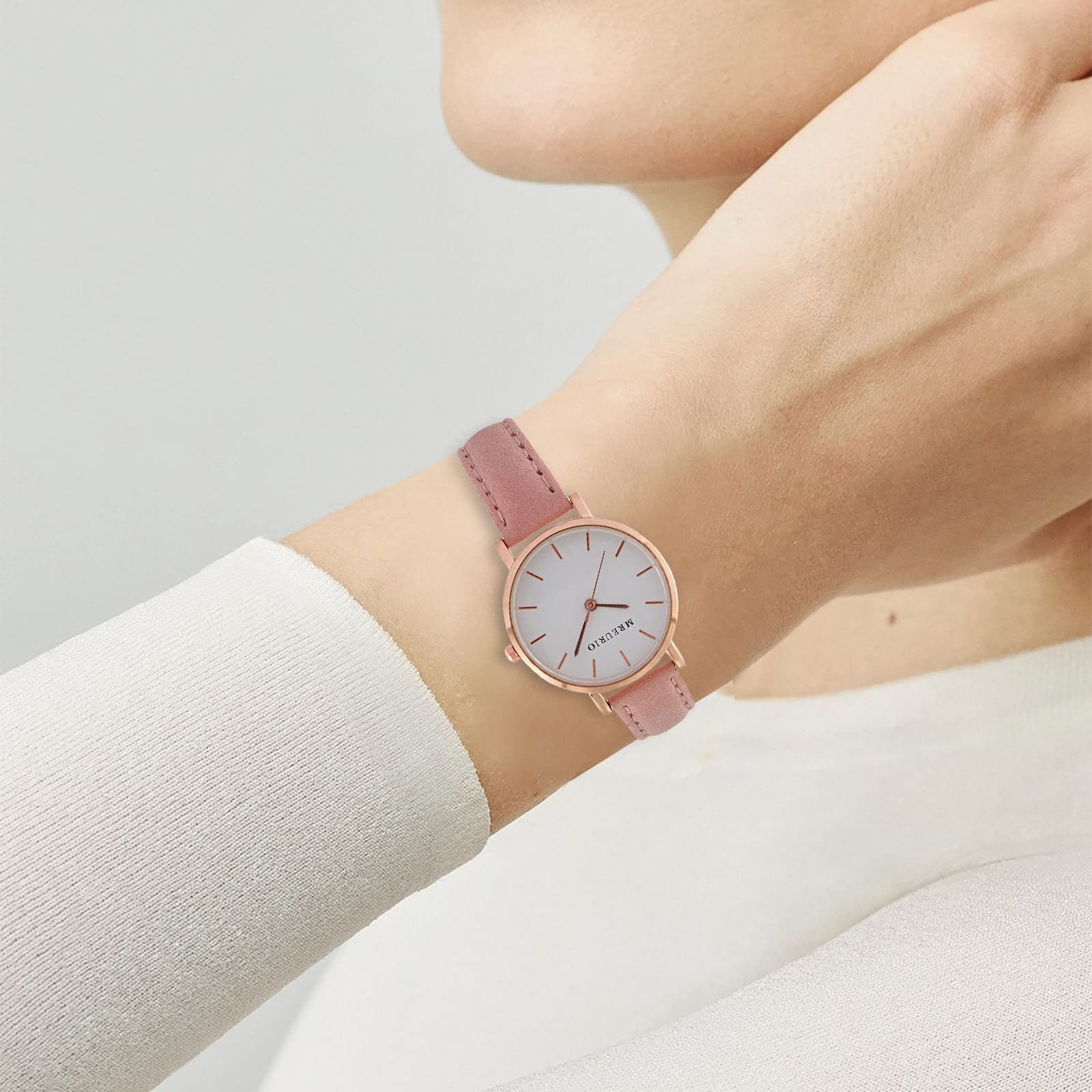 Простые часы для женщин и мужчин Generisch ремешок, фото №4