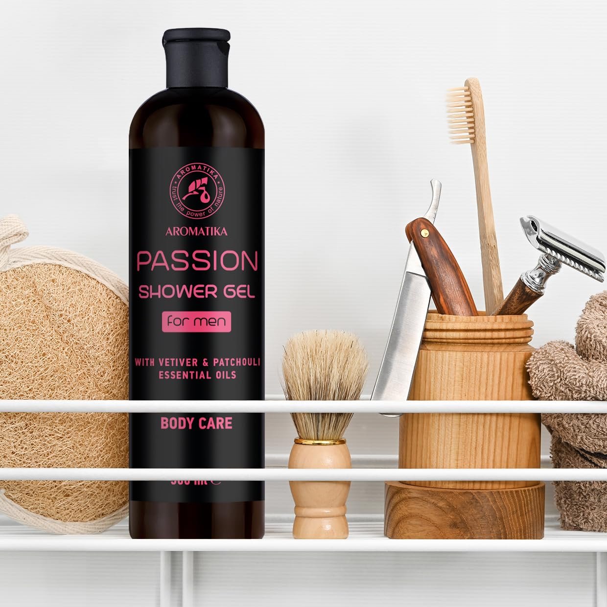 Гель для душа Passion For Men с эфирными маслами ветивера и пачули 500 мл, фото №4