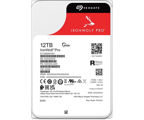 Накопичувач HDD SATA 12.0TB Seagate IronWolf Pro 7200rpm 256MB ST12000NT001, фото №2