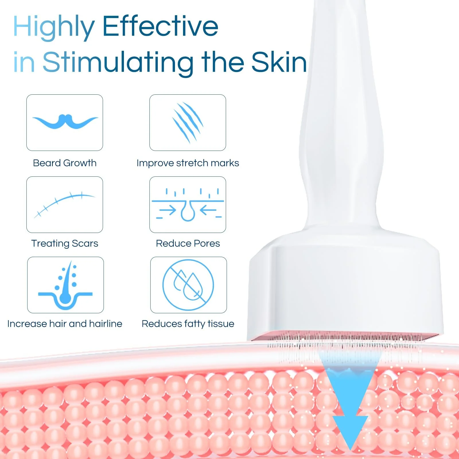 Dr.roller Регульований мікроголковий дермальний штамп, Dermastamp 0-3.0 мм, мікроголкова ручка, фото №4